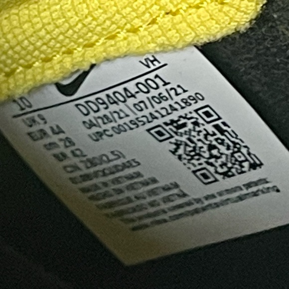 Nike Dunk 1985 High Acid Wash Yellow Sneakers - Picture 10 of 12